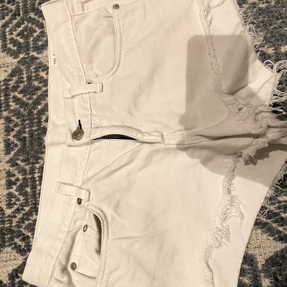 Rag and bone white denim shorts